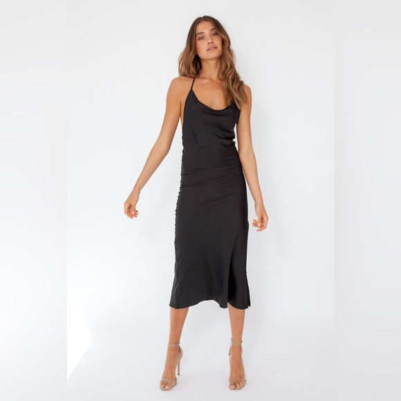 Black Slip Dress - Picture 3 of 11